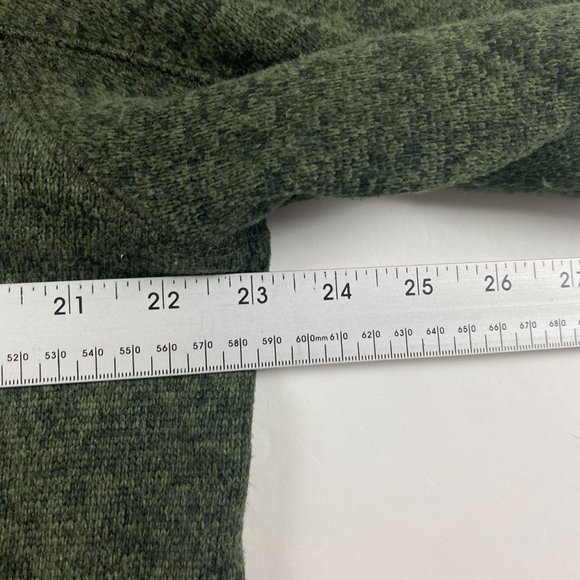 L Woolrich Snap Fleece Pullover Sweater Heather Green - Picture 11 of 12